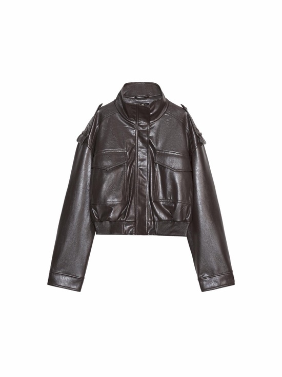 Zara Jackets & Blazers - Zara Faux Leather Cropped Jacket